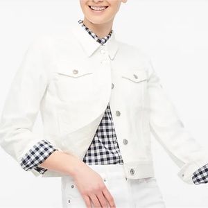 J. Crew | Classic Staple 🤍 White Denim "Jean" Jacket